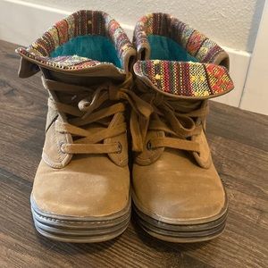 Tan Blowfish Ankle Boots
